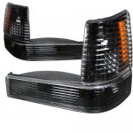 1994 Jeep Grand Cherokee Black Bumper Lights and Corner Lights Set