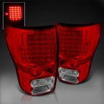 2010 Toyota Tundra Red and Clear LED Tail Lights