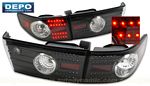 2003 Honda Accord Sedan Depo Black LED Tail Lights