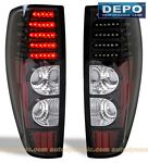 GMC Canyon 2004-2012 Depo Black LED Tail Lights