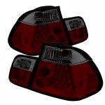 2002 BMW 3 Series E46 Sedan Red and Smoked LED Tail Lights