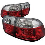 1998 Honda Civic Sedan Red and Clear LED Tail Lights