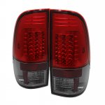 2003 Ford F150 Red and Smoked LED Tail Lights