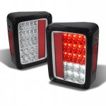 2009 Jeep Wrangler JK Clear LED Tail Lights