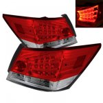 2011 Honda Accord Sedan Red and Clear LED Tail Lights