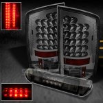 2004 Dodge Ram 3500 Smoked LED Tail Lights and Third Brake Light