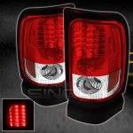 1998 Dodge Ram 3500 Red and Clear LED Tail Lights