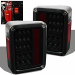 2007 Jeep Wrangler JK Black Smoked LED Tail Lights