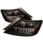 2008 Honda Civic Coupe Black LED Tail Lights