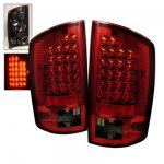 2007 Dodge Ram 3500 Red and Smoked LED Tail Lights