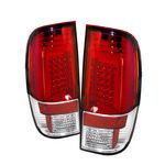 2012 Ford F250 Super Duty Red and Clear LED Tail Lights