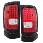 1994 Dodge Ram 3500 Red and Clear LED Tail Lights