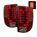 Dodge Ram 2009-2015 Red and Clear LED Tail Lights