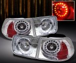 1998 Honda Civic Coupe Chrome LED Tail Lights