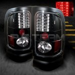 2001 Dodge Ram 2500 Black LED Tail Lights