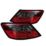 2007 Honda Civic Coupe Red and Smoked LED Tail Lights