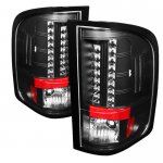 2010 Chevy Silverado Black LED Tail Lights