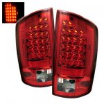 2009 Dodge Ram 2500 Red and Clear LED Tail Lights