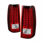 1999 Chevy Silverado Red and Clear LED Tail Lights