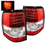 2003 Ford Explorer Red and Clear LED Tail Lights