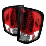 2012 Chevy Silverado Red and Clear LED Tail Lights