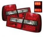 1988 BMW E34 5 Series Red and Clear LED Tail Lights