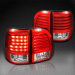 1998 Lexus LX470 Red and Clear LED Tail Lights