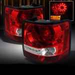 2009 Land Rover Range Rover Sport Red and Clear LED Tail Lights