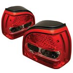 1994 VW Golf Red and Clear LED Tail Lights