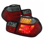 2001 BMW E46 Sedan 3 Series Red and Smoked LED Tail Lights