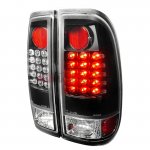 2004 Ford F550 Super Duty Black LED Tail Lights