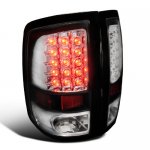 2012 Dodge Ram 3500 Black Chrome LED Tail Lights