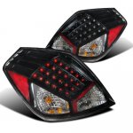 2009 Nissan Altima Sedan Black LED Tail Lights