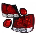 1998 Lexus GS400 Red and Clear LED Tail Lights with Trunk Lights