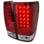 2012 Nissan Titan Red and Clear LED Tail Lights