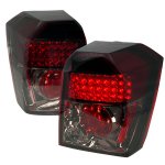 Dodge Caliber 2007-2013 Red and Smoked LED Tail Lights
