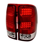 2008 GMC Sierra 2500HD Red and Clear LED Tail Lights