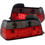 1995 BMW 3 Series Coupe Red and Smoked LED Tail Lights