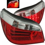2005 BMW 5 Series Red and Clear LED Tail Lights