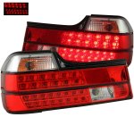 1991 BMW 7 Series Red and Clear LED Tail Lights