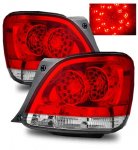 2001 Lexus GS300 Red and Clear LED Tail Lights