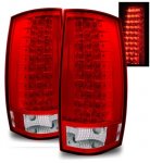 2012 GMC Yukon Denali Red and Clear LED Tail Lights