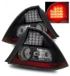 Honda Civic Coupe 2004-2005 LED Tail Lights Black