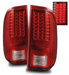 2012 Ford F550 Super Duty LED Tail Lights Red and Clear