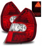 Honda Fit 2006-2008 Red and Clear LED Tail Lights