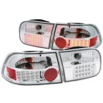 1992 Honda Civic Clear LED Tail Lights