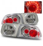 1992 Honda Civic Chrome Ring LED Tail Lights