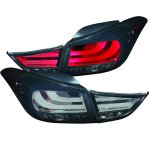 Hyundai Elantra 2011-2013 LED Tail Lights Smoked