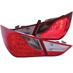 2010 Hyundai Sonata LED Tail Lights Red and Clear