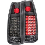 1990 Chevy 3500 Pickup Black LED Tail Lights Black